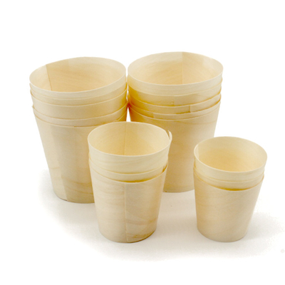 4.5mm Wooden Eco Friendly Disposable Coffee Cups Biodegradable Takeaway Coffee Cups