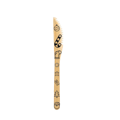200mm Laser engraving technology Wooden Cutlery Set Cartoon Character Biodegradable 	birthday parties