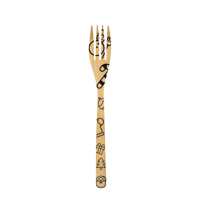 200mm Laser engraving technology Wooden Cutlery Set Cartoon Character Biodegradable 	birthday parties