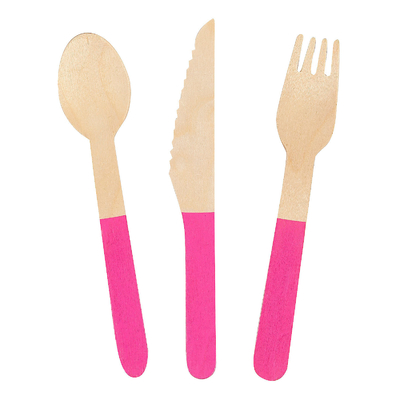 160mm wooden knife fork spoon set paper includes napkin wooden disposable cutlery
