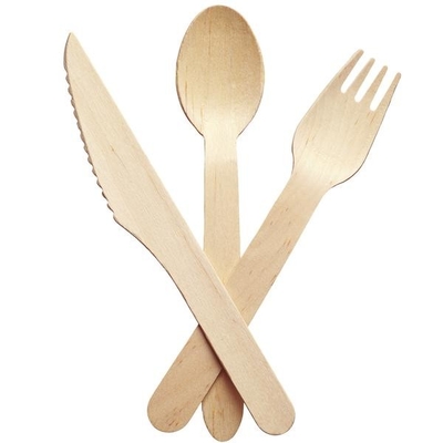 Premium Biodegradable bamboo eco-friendly disposable cutlery customized nature wooden utensils