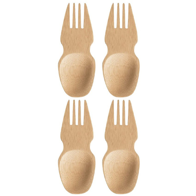 90 Mm Mizi Size Reusable Biodegradable Bamboo Fork For Food Eating Utensils  For Restaurants Hotels