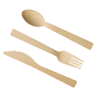 Disposable Bamboo Knife And Fork Spoon Set Degradable Induividual Cutlery Set