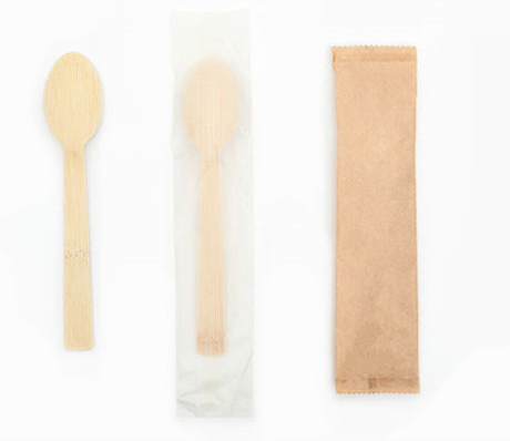 Disposable Bamboo Knife And Fork Spoon Set Degradable Induividual Cutlery Set