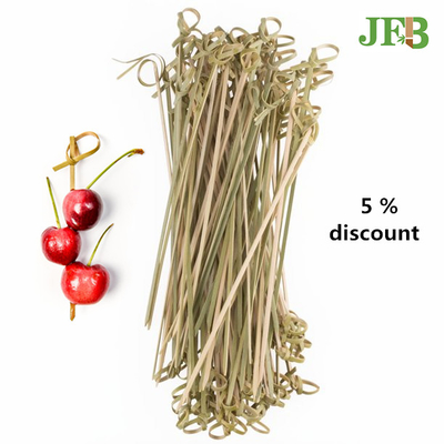 Biodegradable Long Bamboo Knot Cocktail Sticks Picks 21cm For Party