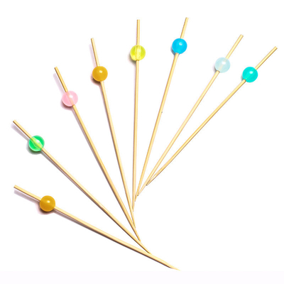 Colorful Spot Ball Decorative Bamboo Food Picks In Bulk FDA approved