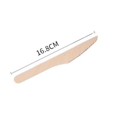 Custom 16cm Disposable Wooden Utensils Biodegradable Cutlery  Knives