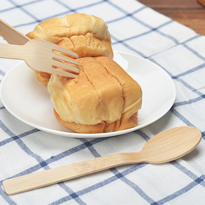 7'' Disposable Wrapped Cutlery Kit Biodegradable Spoon And Napkin Party Supplies