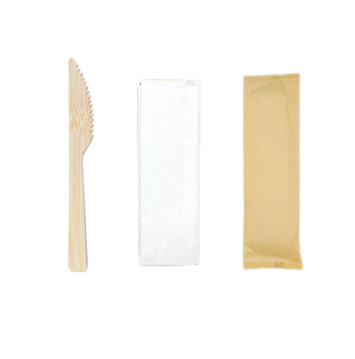 17cm Compostable Bamboo Spoon Biodegradable Disposable Spoon With Kraft Paper Bag