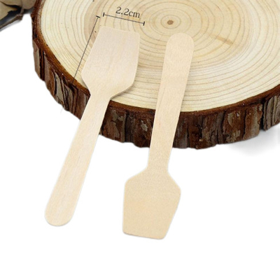 95mm Biodegradable Nature Disposable Cutlery Mini Dessert Ice Cream Wooden Spoon