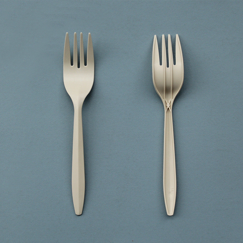 Disposable Degradable Cornstarch Primary Color 16cm Knife And Fork Spoon Chinese And Western Tableware