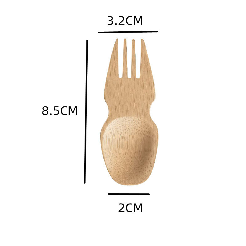 Compostable Bamboo Biodegradable Spork Cutlery Utensils 3.5 Inch