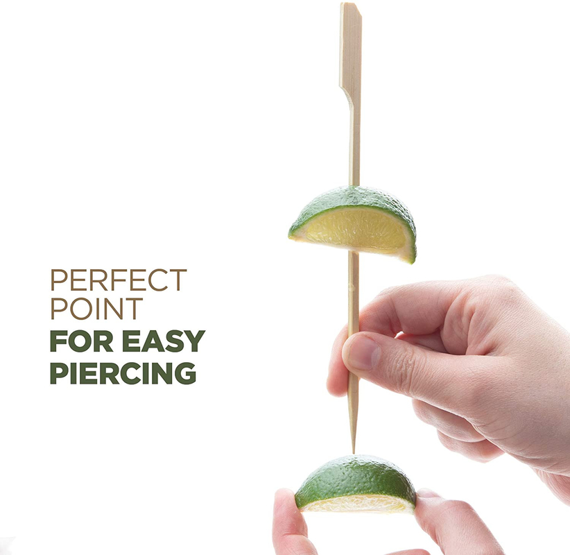 Catering Bamboo Food Picks Sticks For Barbecue Food 100pcs